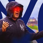 Yankees manager Aaron Boone with lasers in his eyes
