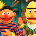 Sesame Street characters Big Bird, Ernie, Burt.