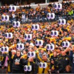Pittsburgh Steelers fans looking wide-eyed in disbelief.