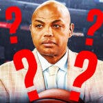 Charles Barkley with a bunch of question marks around him. Charles Barkley drunk game