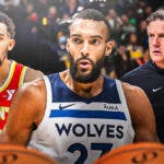 Rudy Gobert front and center saying “Winning is everything”. To left, can we do Trae Young and to right Chris Finch.