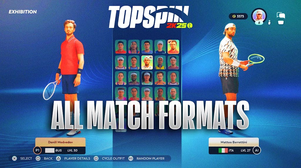 TopSpin 2K25 All Match Formats & How To Unlock Them