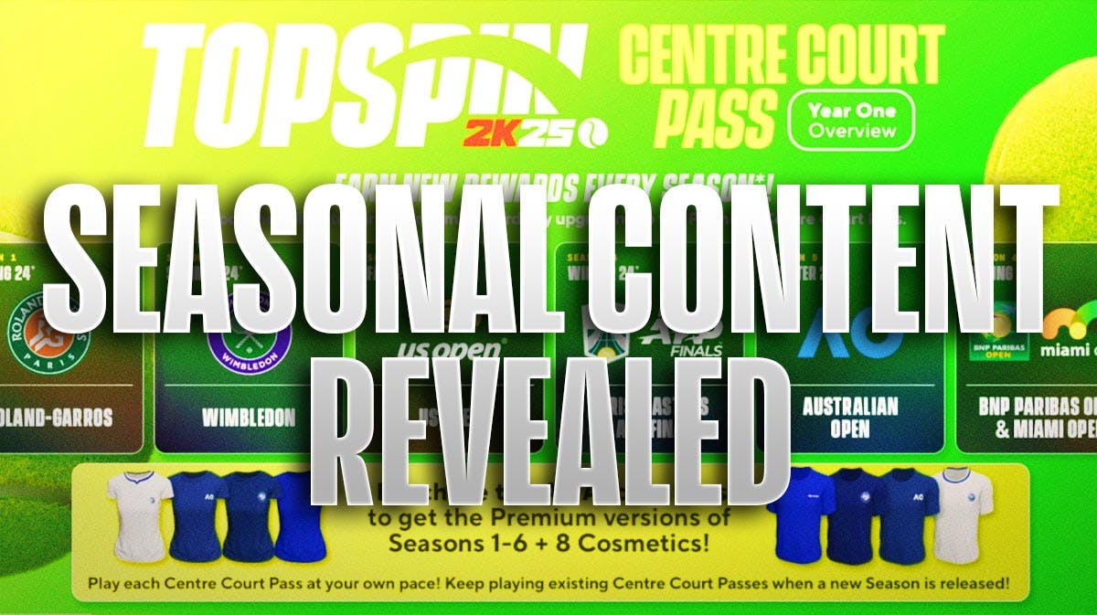 TopSpin 2K25 Announces Seasonal Content - Centre Court Passes