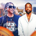Dwyane Wade and WNBA player Candace Parker, with the goat emoji 🐐
