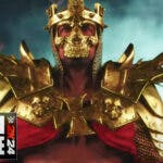 Triple H '14 entrance in gold armor for Forty Years of WrestleMania WWE 2K24 DLC Pack