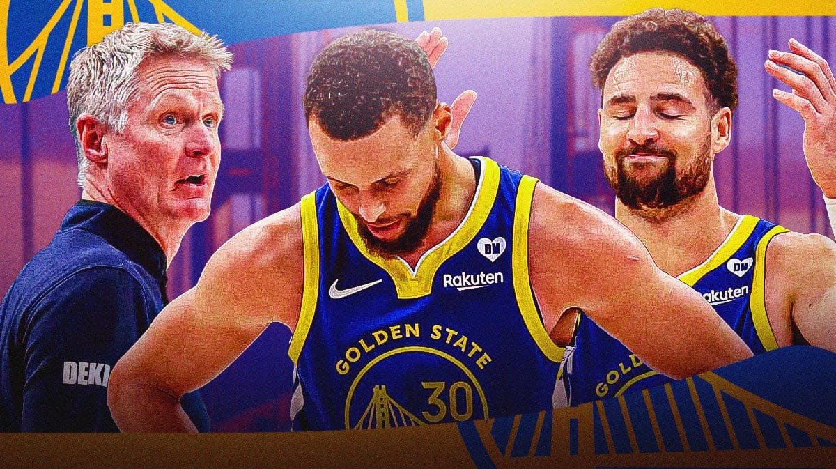Warriors Stephen Curry with Steve Kerr and Klay Thompson after loss to Kings