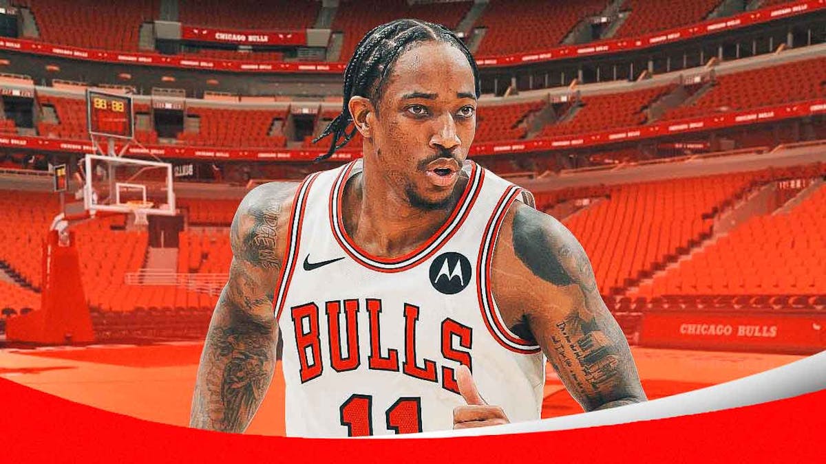 DeMar DeRozan, Bulls, DeMar DeRozan Bulls, DeMar DeRozan contract, DeMar DeRozan offer, DeMar DeRozan with Bulls arena in the background