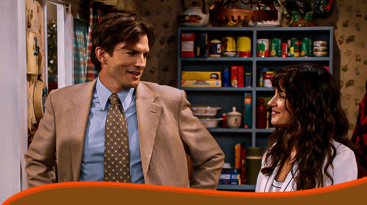 Mila Kunis and Ashton Kutcher on That '90s Show.