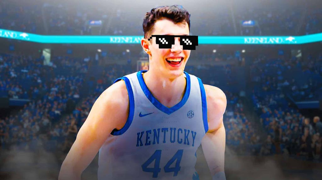 Zvonimir Ivisic (kentucky basketball) with deal with it shades