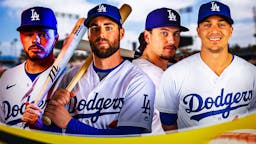 Dodgers Gavin Lux, Chris Taylor, James Outman, Kiki Hernandez