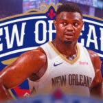 Pelicans' Zion Williamson looks at Lakers fans after injury