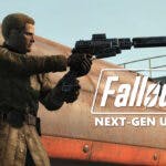 fallout 4 next-gen update, fallout 4 next-gen, fallout 4 update, fallout 4, an ingame screenshot from fallout 4 with the game logo on the right and the words next-gen update under it