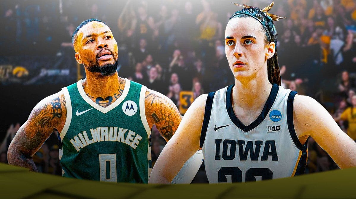 - Iowa women’s basketball player Caitlin Clark and NBA Milwaukee Bucks player Damian Lillard