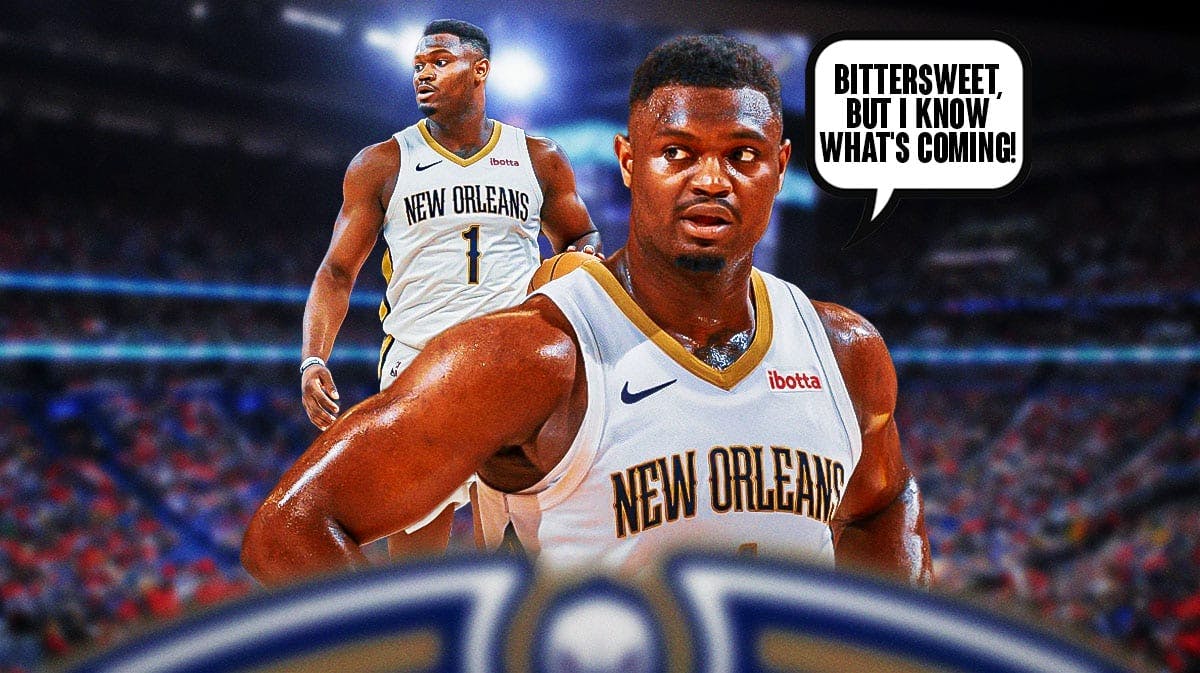 Graphic: Zion Williamson saying "Bittersweet, but I know what's coming!"