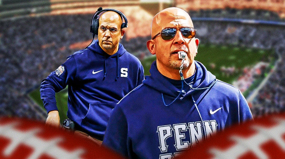 Penn State coach James Franklin looking at Beaver Stadium.